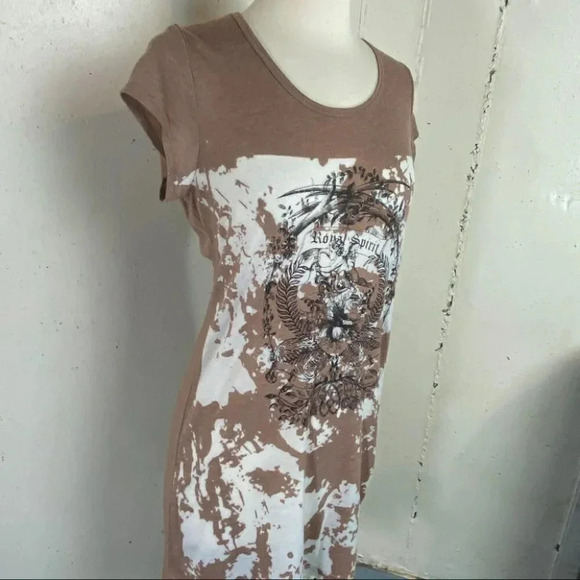 Judy Knapp VTG L brown/white tie dyed Dress - Picture 4 of 7